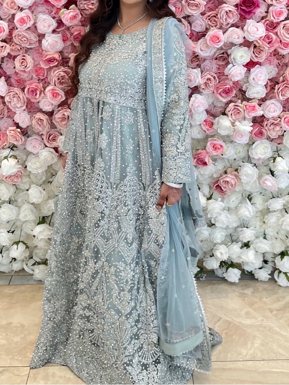 Light Blue Women's Desi Pakistani Indian dress